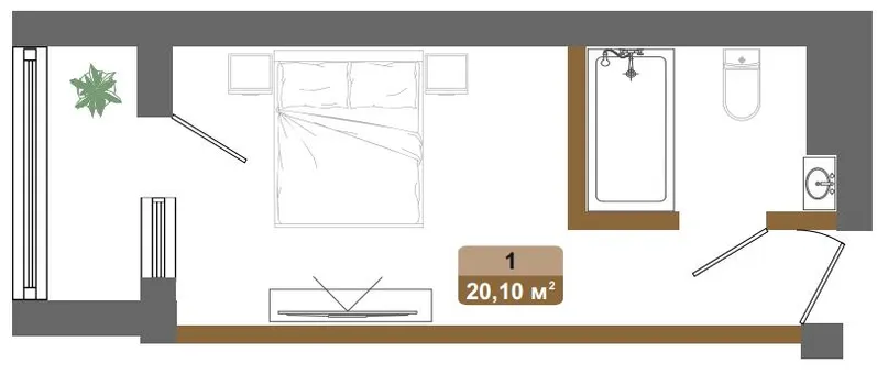 Планировка 20.10 м²